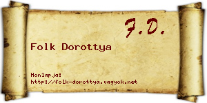 Folk Dorottya névjegykártya