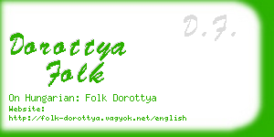 dorottya folk business card